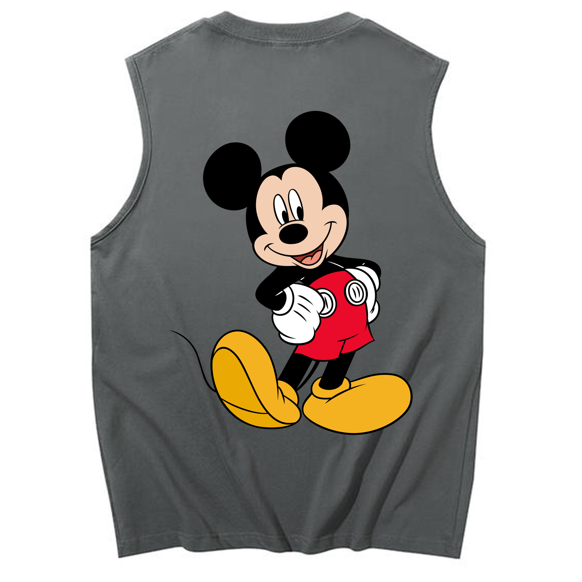ミッキーマウス Mickey Mouse コットン100％タンクトップ（背面プリント）